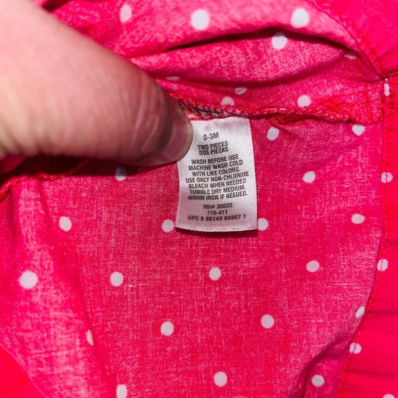 Carter's | Child Of Mine | Sleeveless Dress Polka Dot | Pink | Girls | 0-3 Mon - Picture 4 of 4